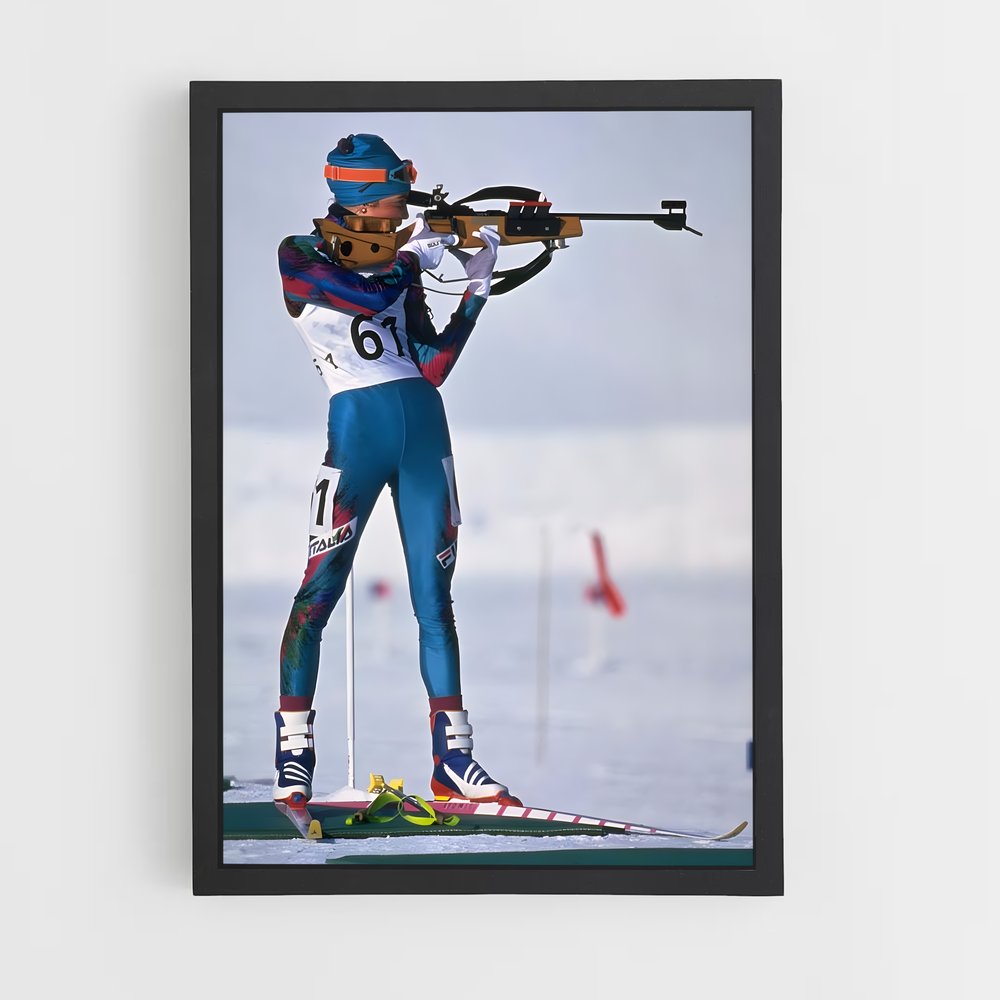 Poster Tir et Glisse – affiche Biathlon (vue 2)